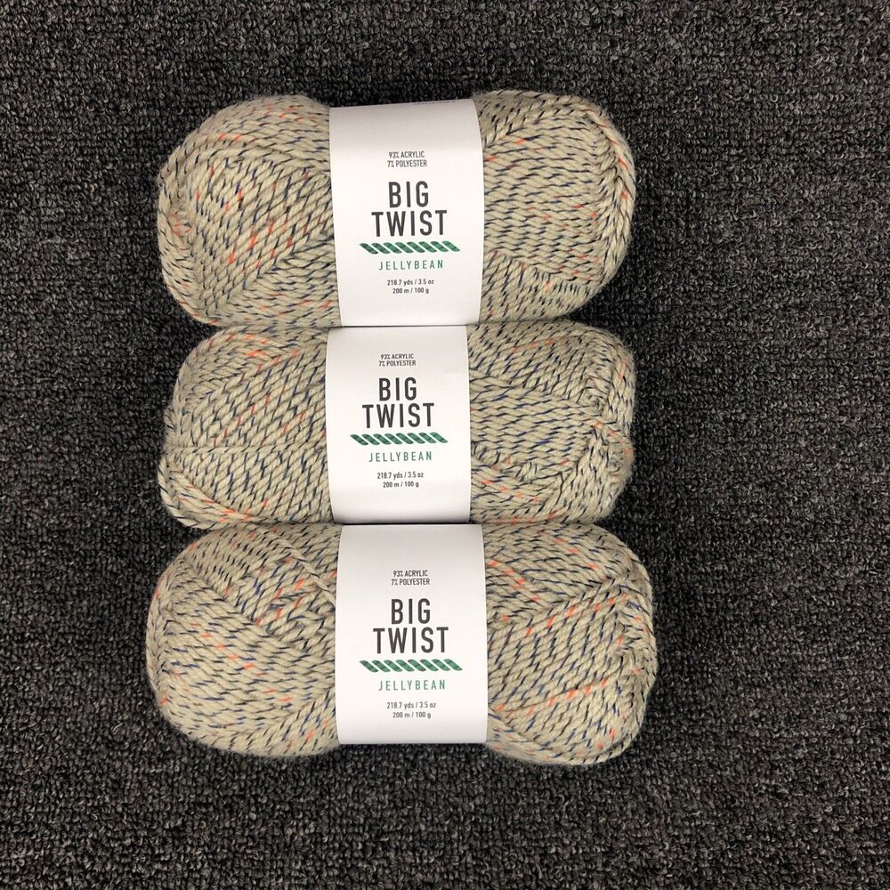 Lot Of 3 BIG TWIST Jellybean Root beer Float Yarn